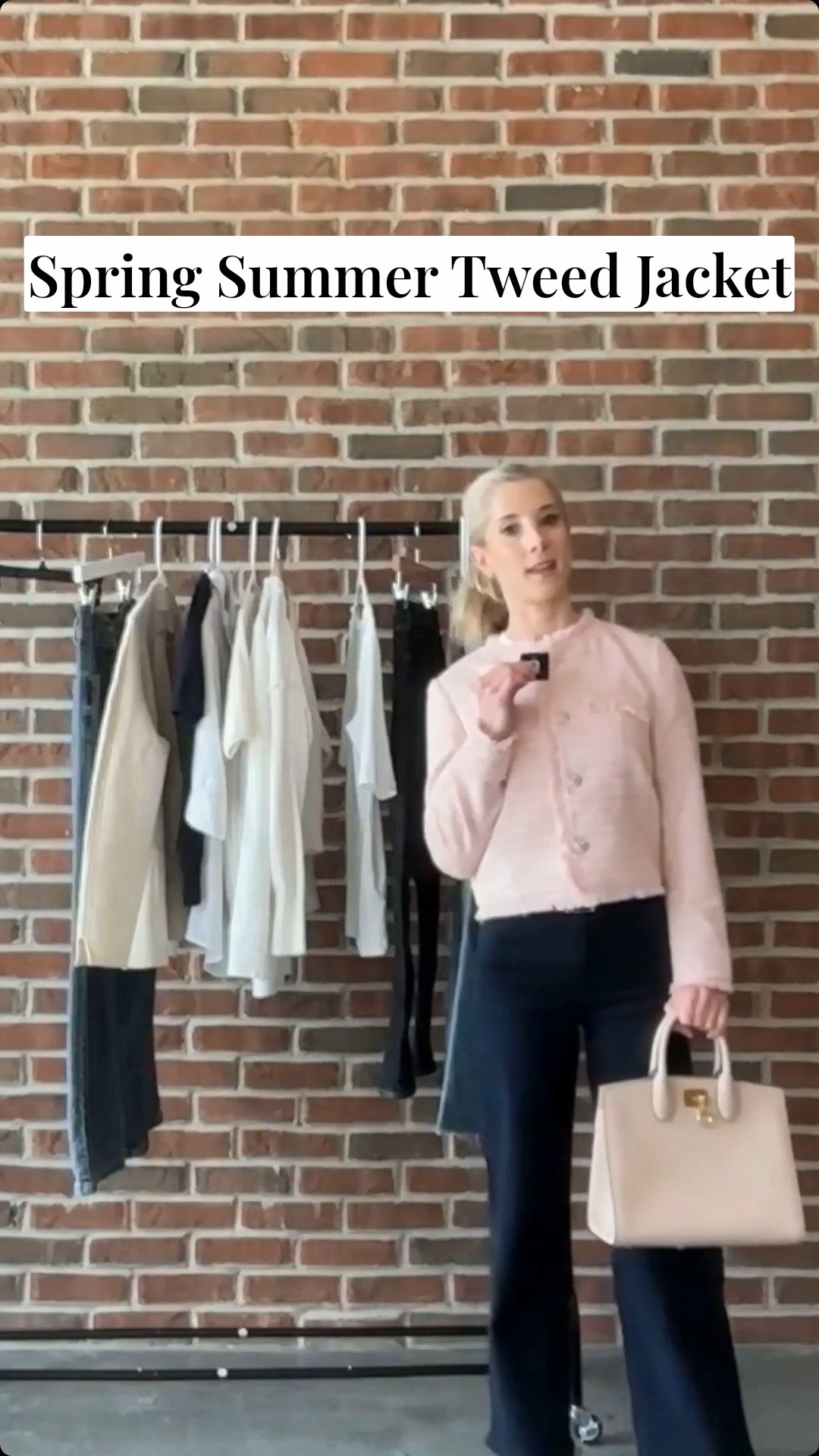 Spring 2026 Tweed Blazer in Blush Pink paired with high rise casual chic jeans and a basic white tee LTK grwm live on My Chic Style Live LTK ootd ltk seasonal finds spring outfits for women work outfits appropriate layers LTK workwear to night out 

#LTKootd #LTKWorkwear #LTKSeasonal