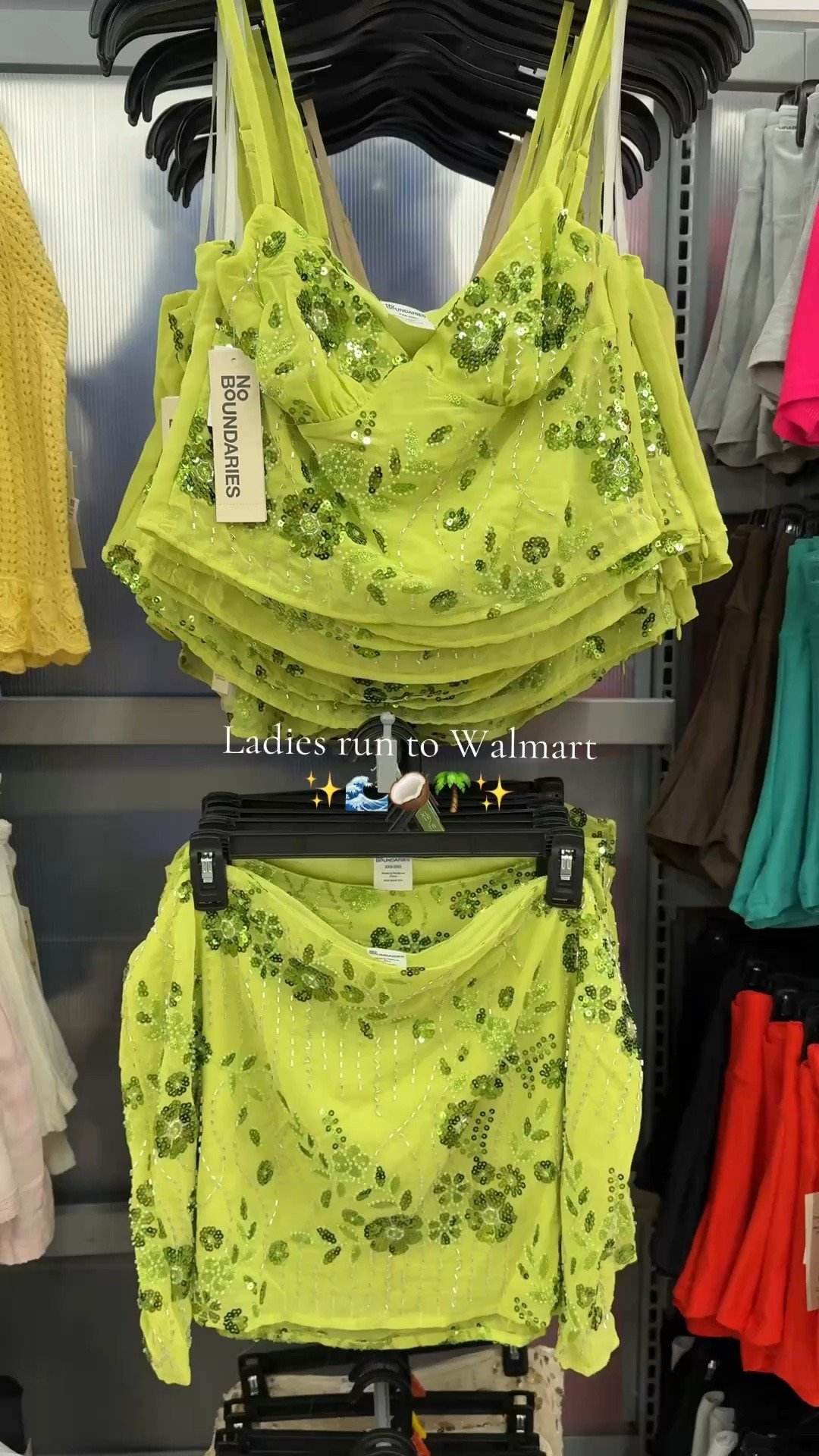 I found the perfect summer sets ✨ 

#sequinskirt #sequintop #sequin #peppermayo #summerset #walmartsequin