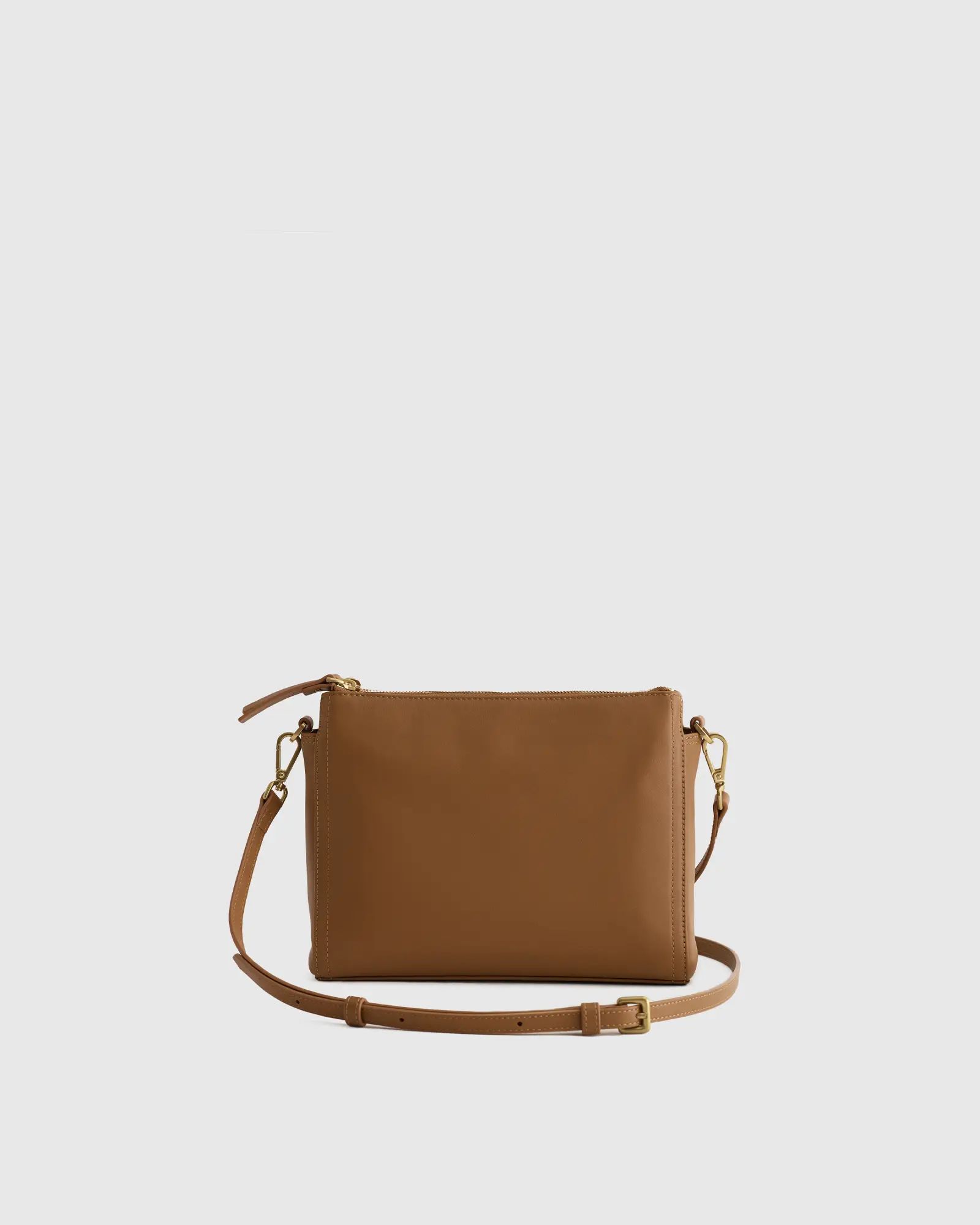 Italian Leather Triple Compartment Crossbody | Quince
