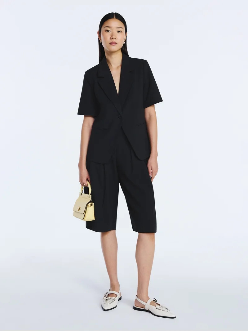 Scoop Women's and Women's Plus Short Sleeve Boxy Blazer, Sizes XS-4X | Walmart (US)