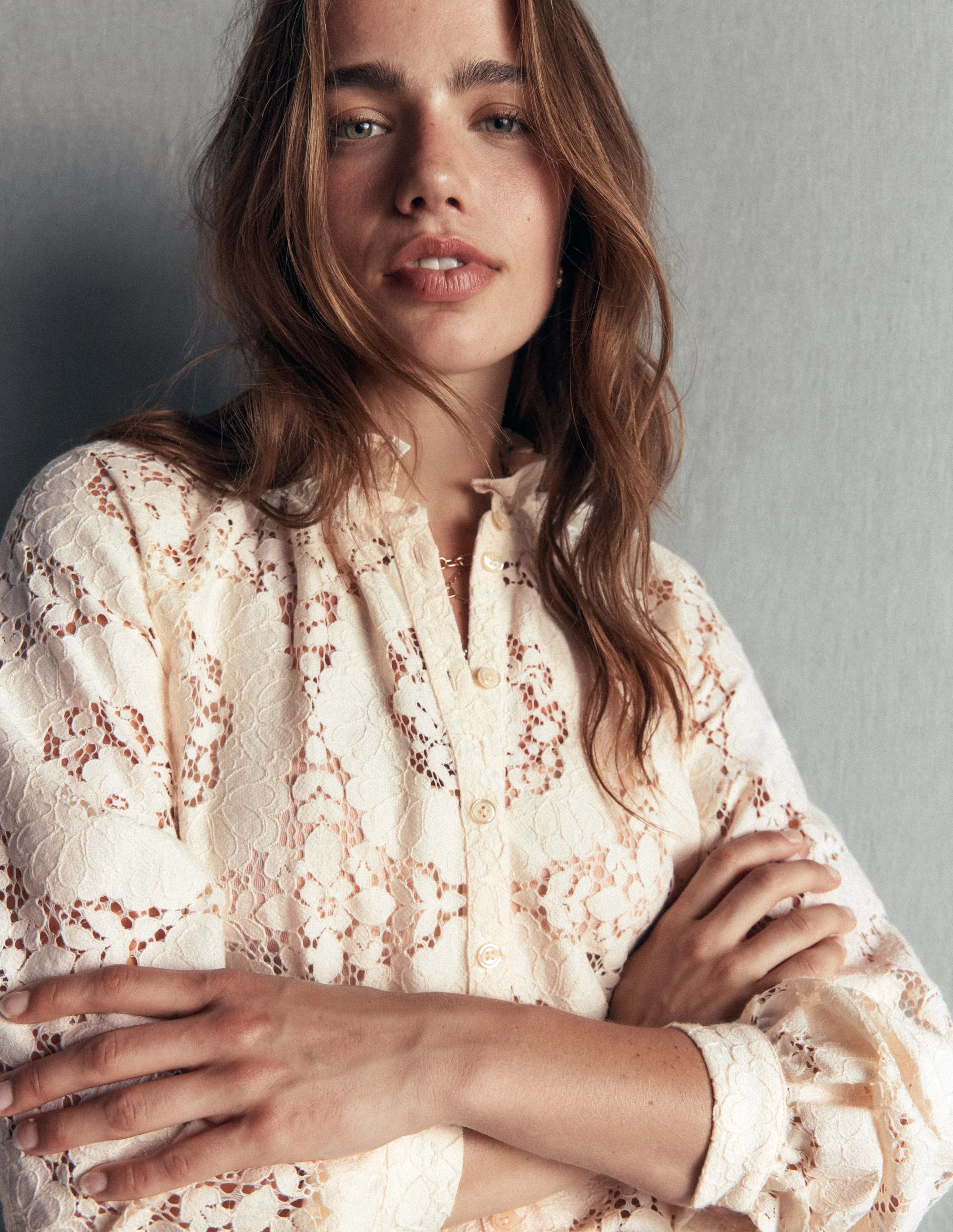Erica Lace Top-Ivory | Boden (US)