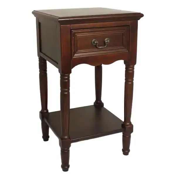 Casa Cortes Antiqued Solid Wood Night Stand - Overstock - 21895152 | Bed Bath & Beyond