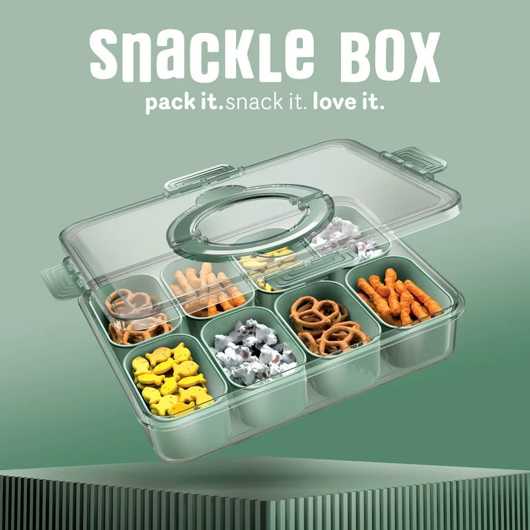 Cook With Color 2-Pack 8-Compartment Snackle Box, Charcuterie and Snack Container, Divided Servin... | Walmart (US)
