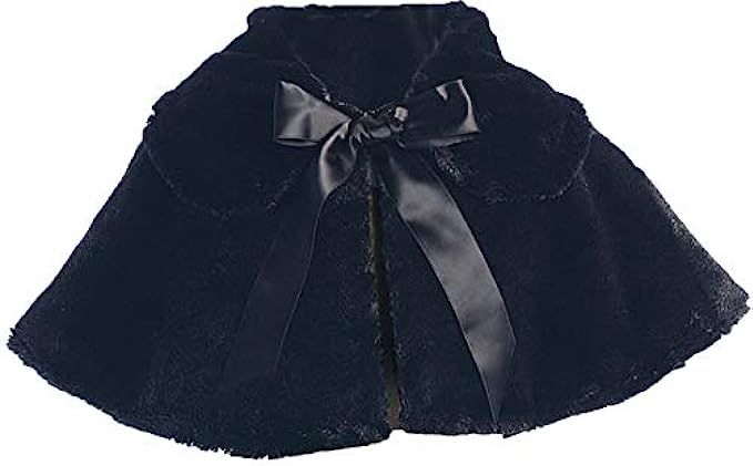 Girl's Soft Faux Fur Cape in Black, White or Ivory (Infant 6-24 Month)(Girls 2-12) | Amazon (US)