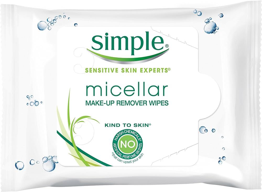 Simple Kind to Skin Cleansing Wipes Micellar 4 Count Gentle and Effective Makeup Remover Free Fro... | Amazon (US)