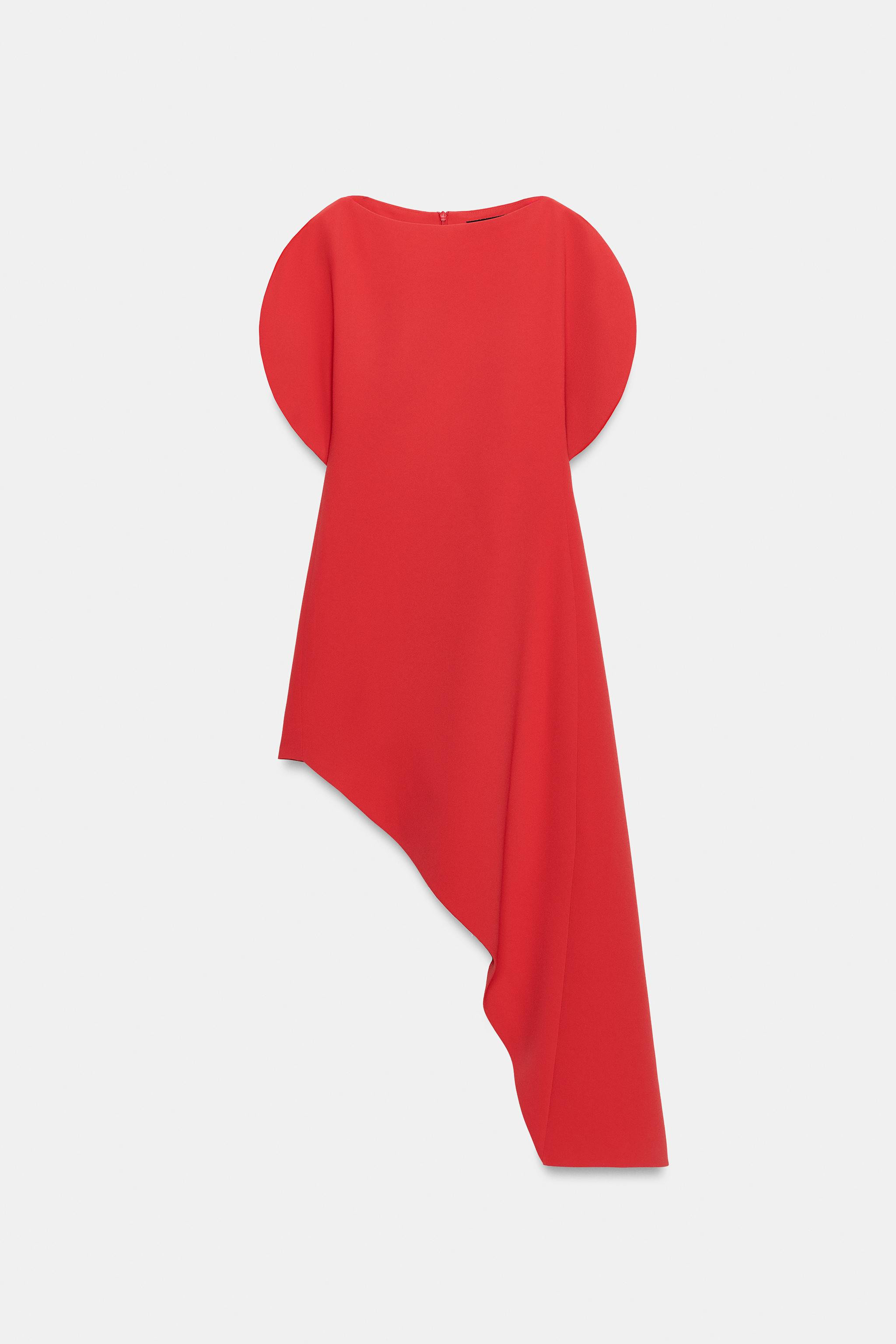 ZW COLLECTION ASYMMETRIC MIDI DRESS | Zara US