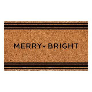 French Stripe Merry + Bright Doormat 24" x 48" | The Home Depot