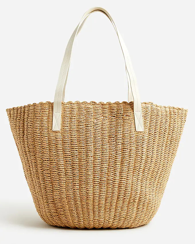Woven straw market tote | J. Crew US