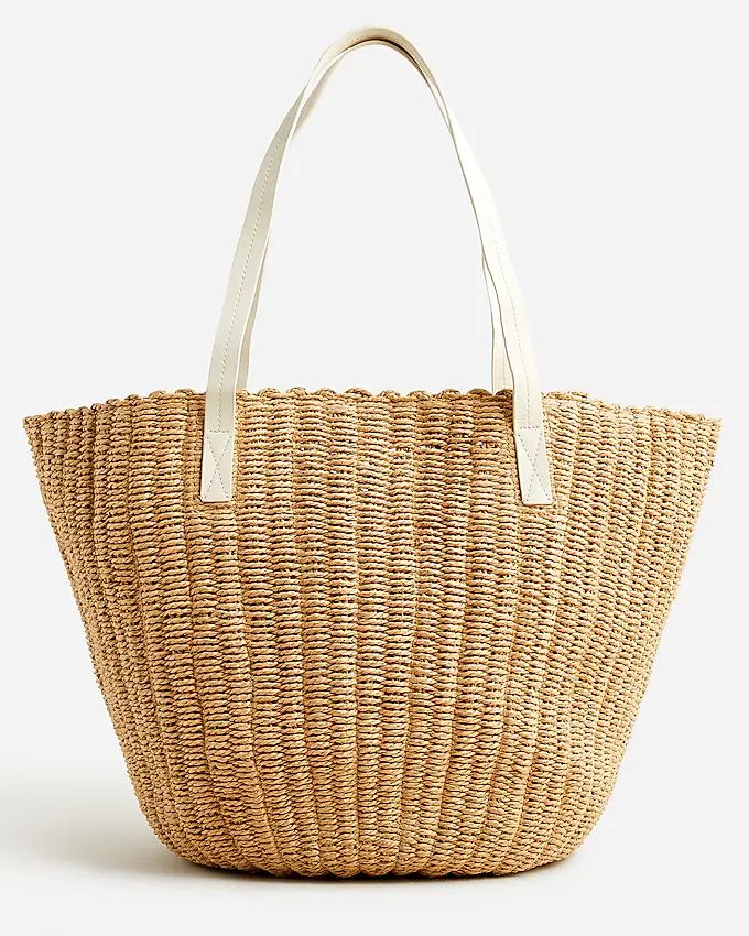 Woven straw market tote | J.Crew US