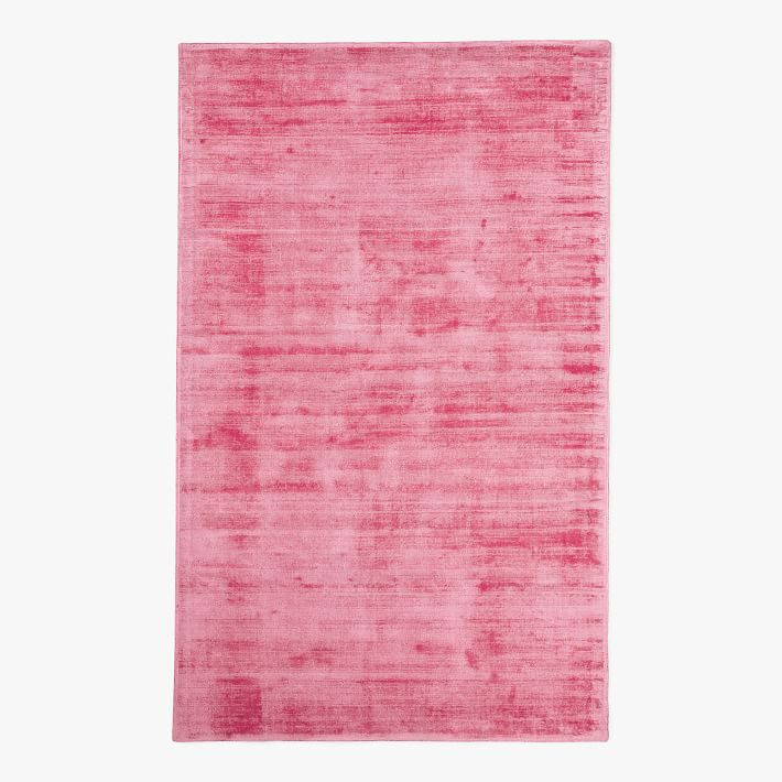 Solid Viscose Rug - Bright Pink | Pottery Barn Teen