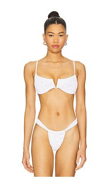Bond Eye Nora Balconette Bikini Top in White Leopard Two Tone from Revolve.com | Revolve Clothing (Global)
