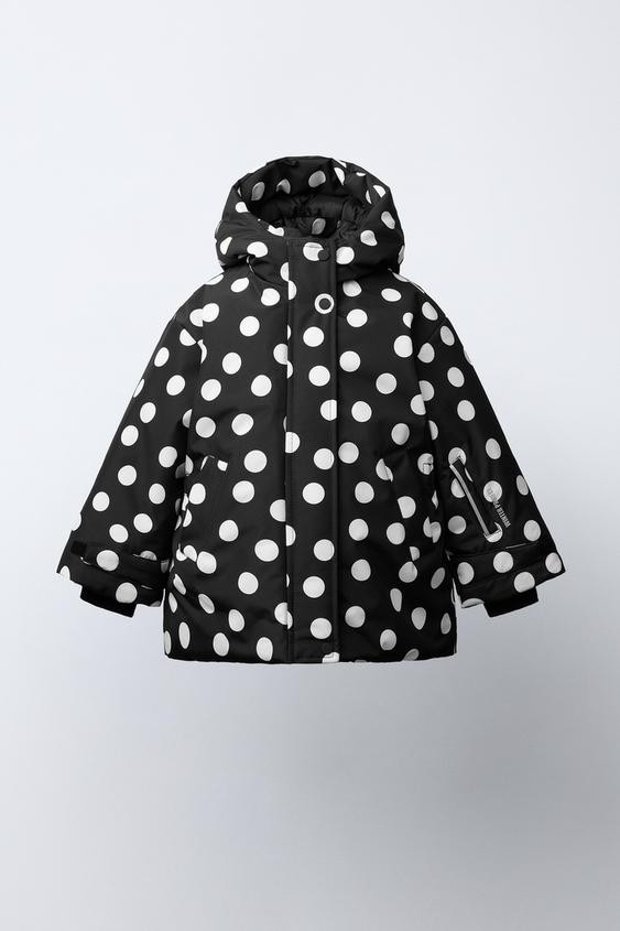 WATER RESISTANT AND WINDPROOF POLKA DOT JACKET | Zara US