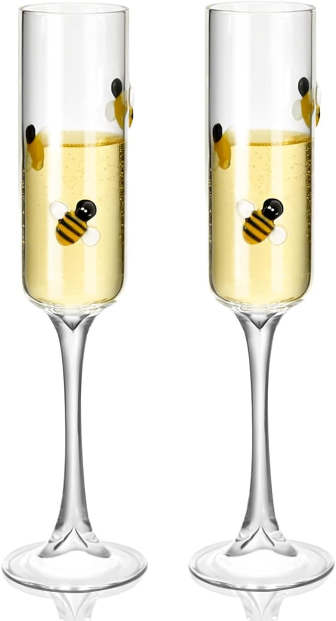 Amazon.com | Xumldar 2PCS Icon ChampagneGlasses High Borosilicate Glass Party Glassware, Durable ... | Amazon (US)