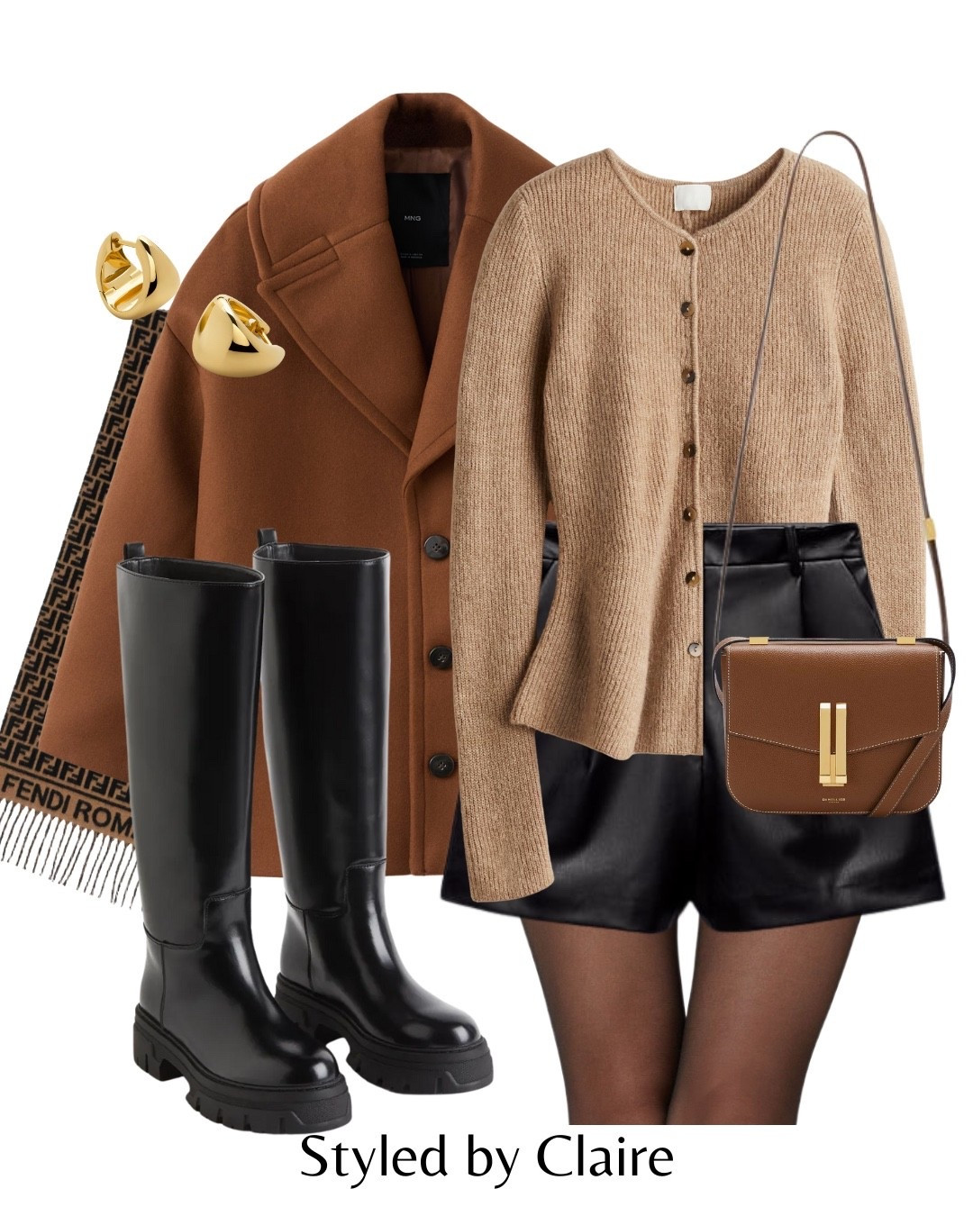 Black knee high boots🖤
Tags: wool coat chestnut mango buttons oversized peplum cardigan faux leather shorts demellier London Vancouver bag fashion autumn winter inspo outfit ideas chic women’s style city break capsule wardrobe Parisian London office work wear

#LTKstyletip #LTKshoes #LTKautumn