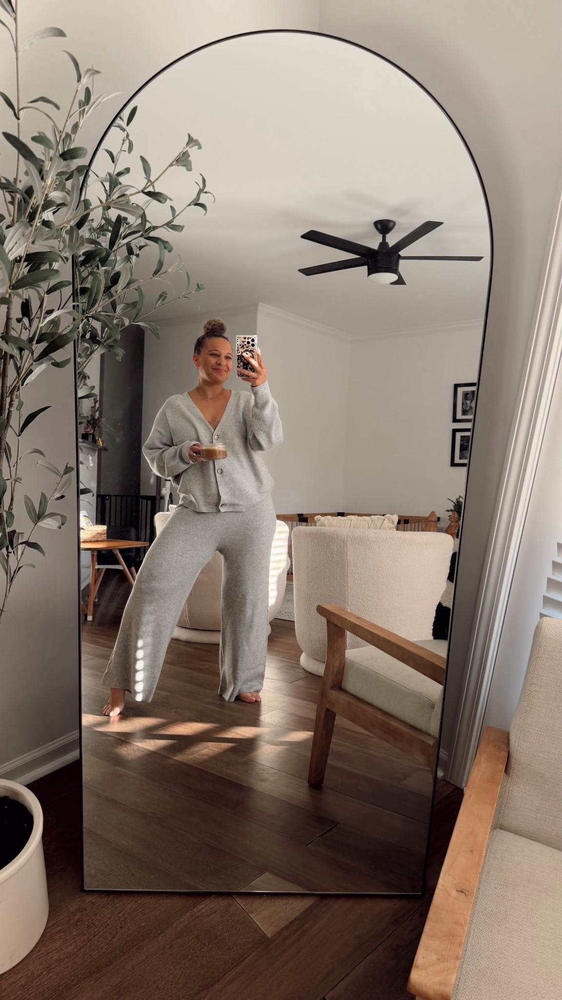 Cozy target lounge set — wearing XL in cardigan and L in pants 