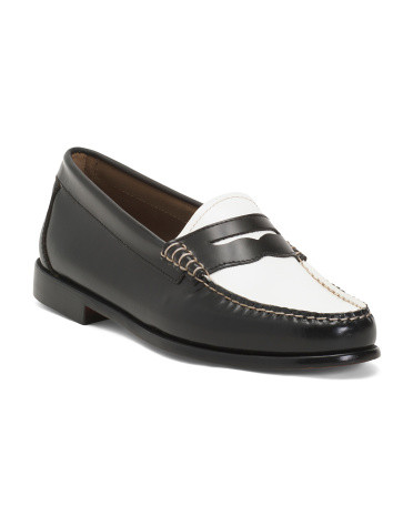 Leather Whitney Weejun Loafers For Women | TJ Maxx