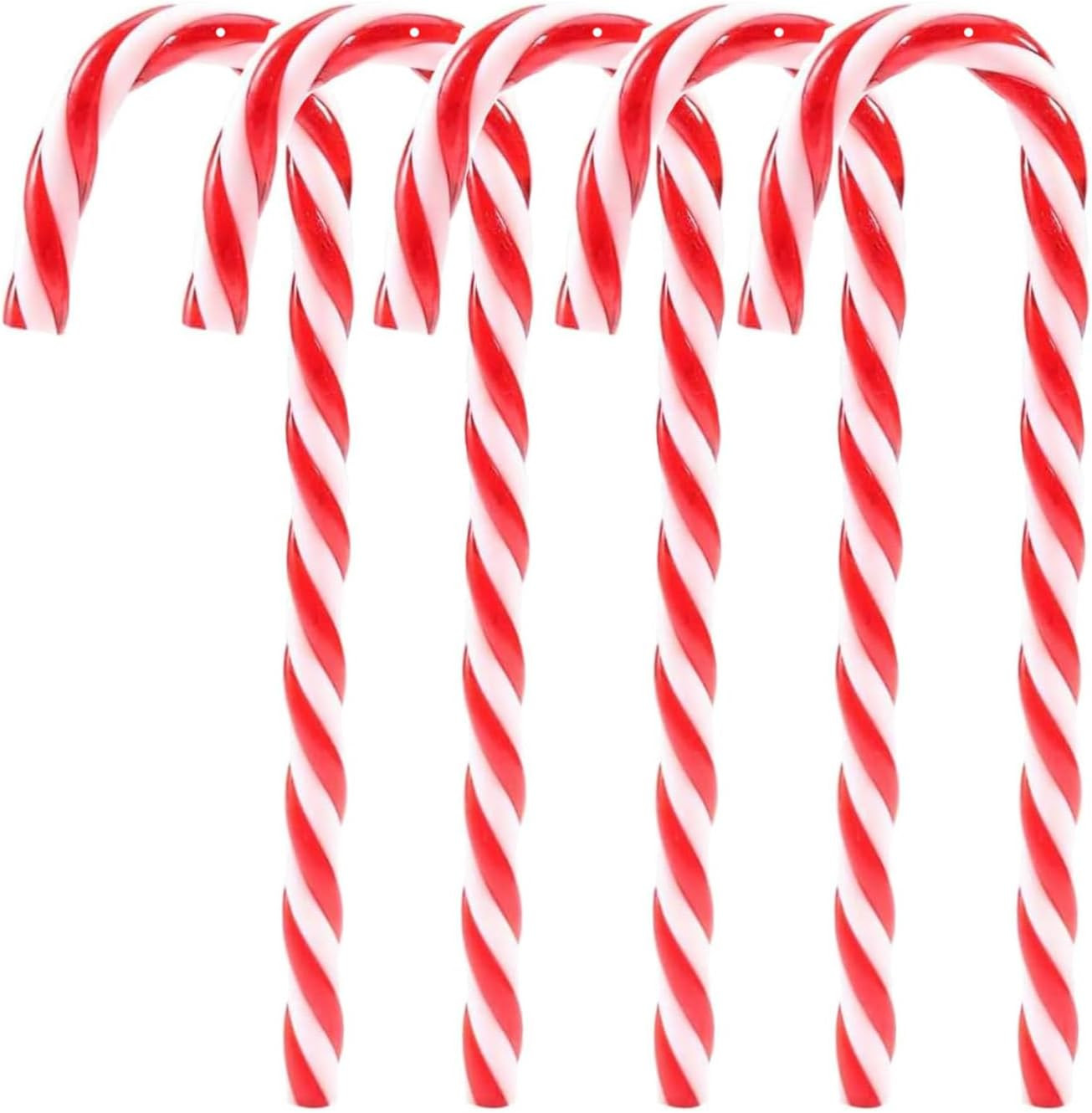 32pcs Christmas Plastic Candy Canes Xmas Tree Hanging Ornaments Twisted Crutch Candy Canes for Xm... | Amazon (US)