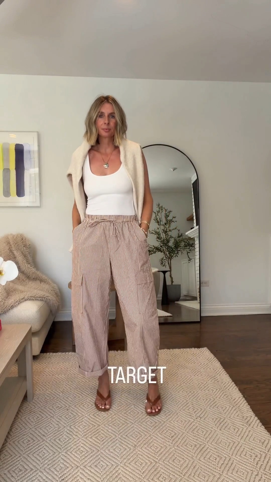 top target finds this week! 🎯

sweat set - small pants. medium top. 
striped cargo pants - small
white tank - small
jelly heels- size down 1/2 a size
striped cargo pants - small
tan barrel jeans - size 6
wide leg high rise jeans - size 6
white vest - small

#LTKgrwm #LTKootd #LTKOver40