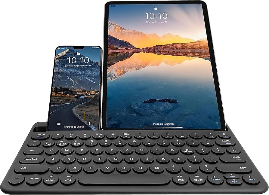 Macally Small Bluetooth Keyboard for iPhone iPad and Tablet - Multi Device Compatibility - Blueto... | Amazon (US)