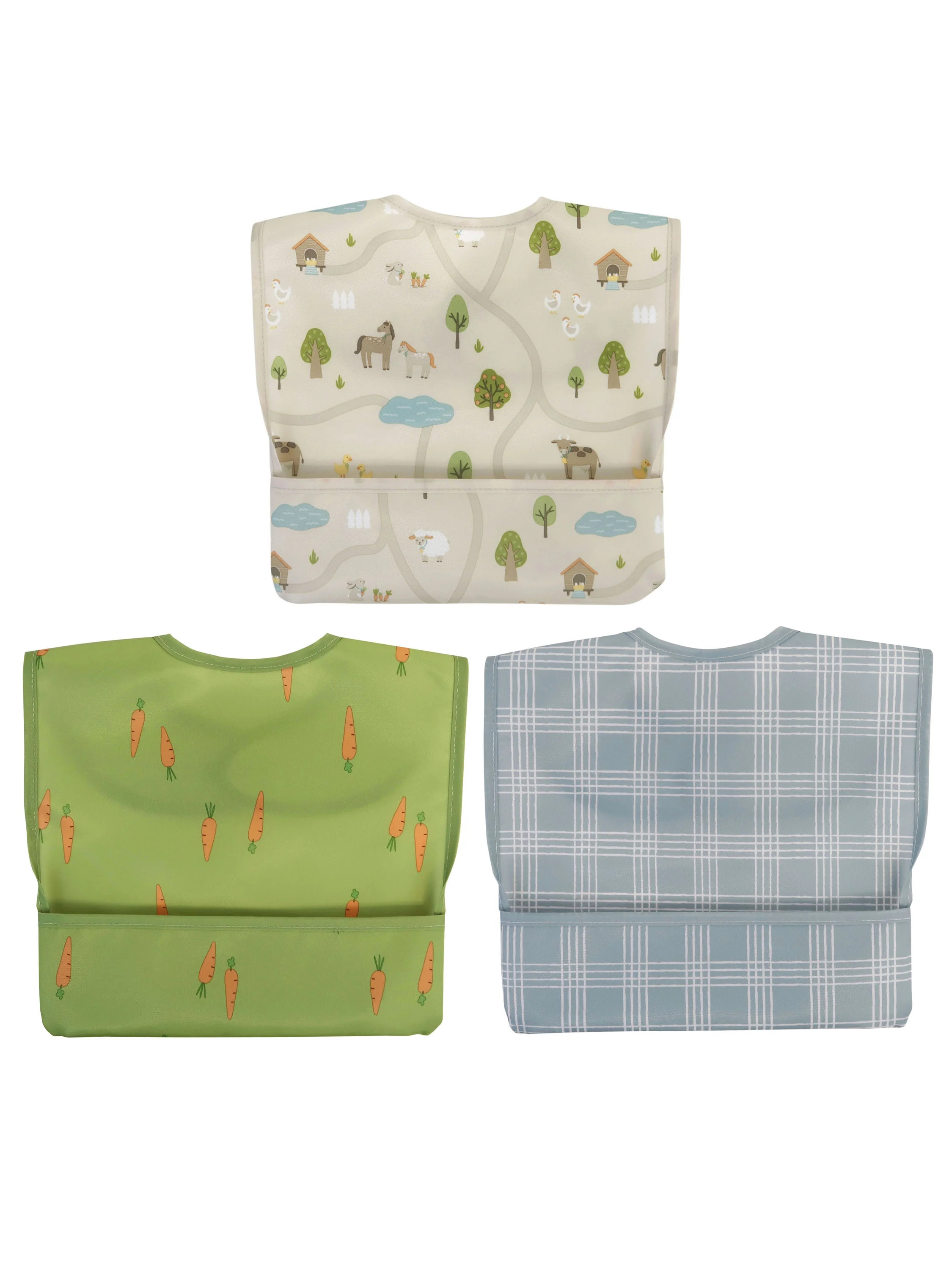 Neat Solutions 3 Pack Neutral Stay-Dry Infant Coverall Unisex Bibs | Walmart (US)