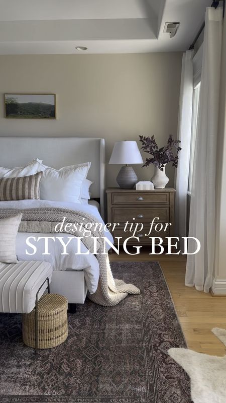 Designer tip for styling your bed! I love using layers to create that luxurious hotel like bed feel.

Bedroom, bed, bedding, Pottery Barn, Loloi rug, bedroom styling, nightstand, 

#LTKhome #LTKsalealert #LTKstyletip