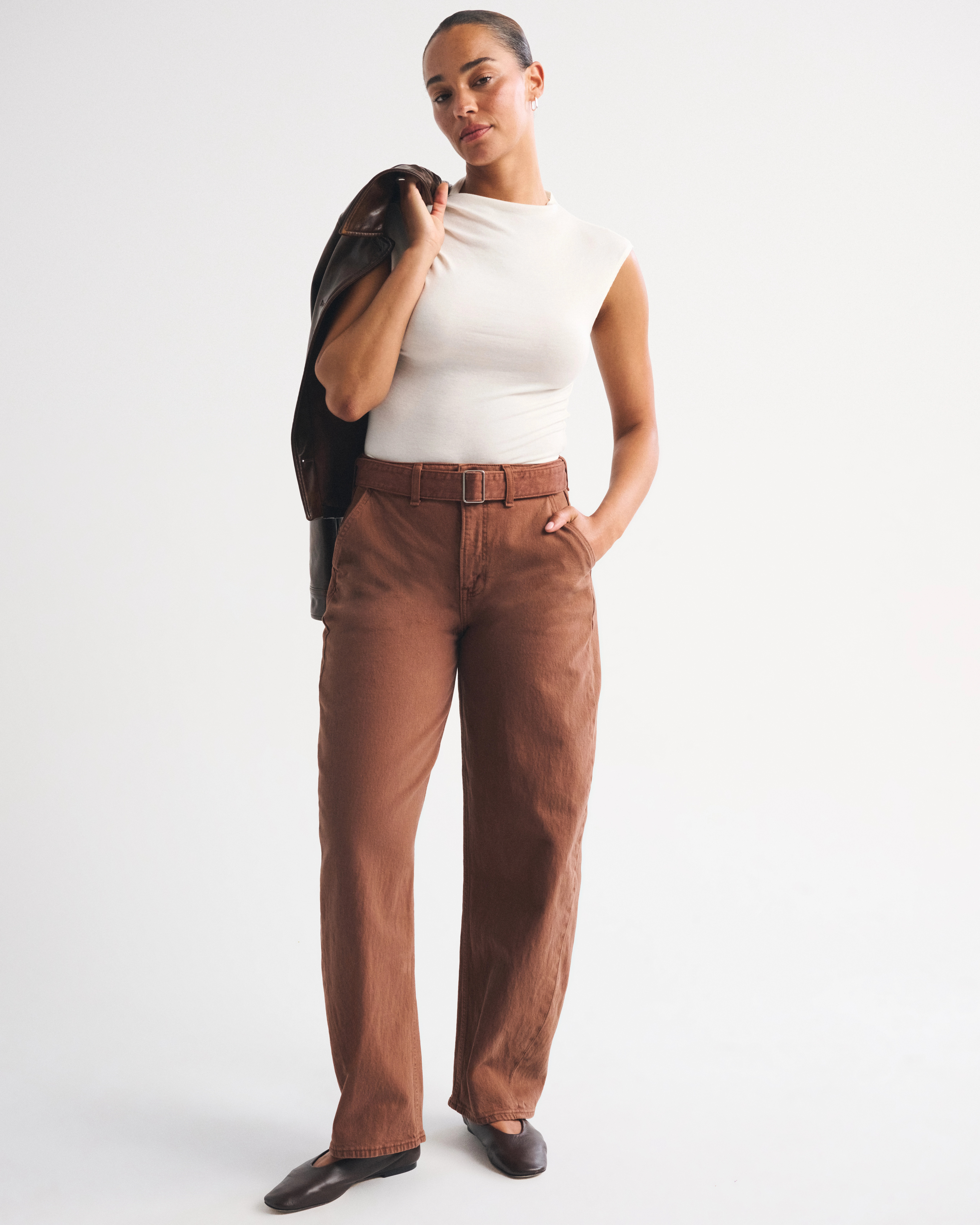Curve Love High Rise Barrel Jean | Abercrombie & Fitch (US)