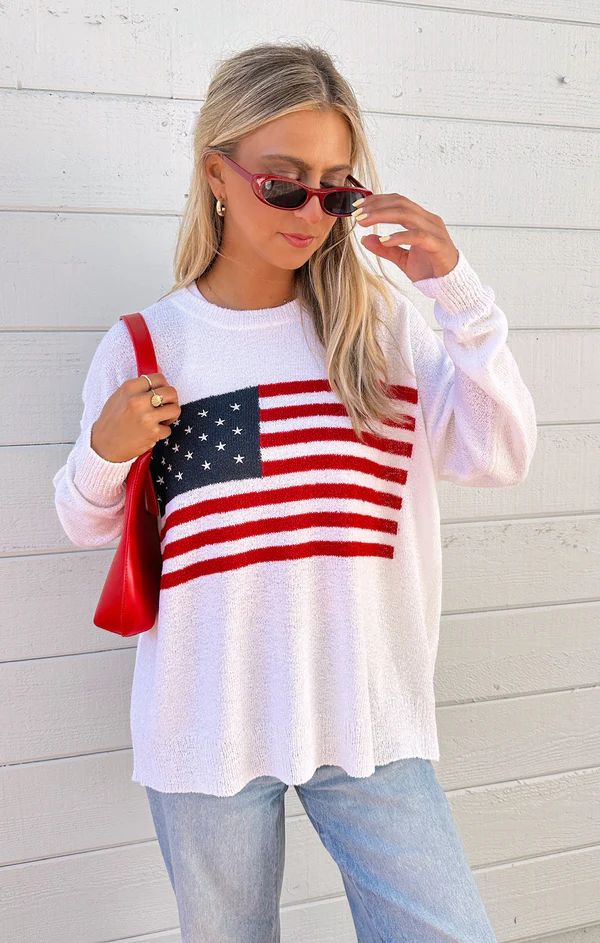 Woodsy Sweater ~ American Flag Knit | Show Me Your Mumu