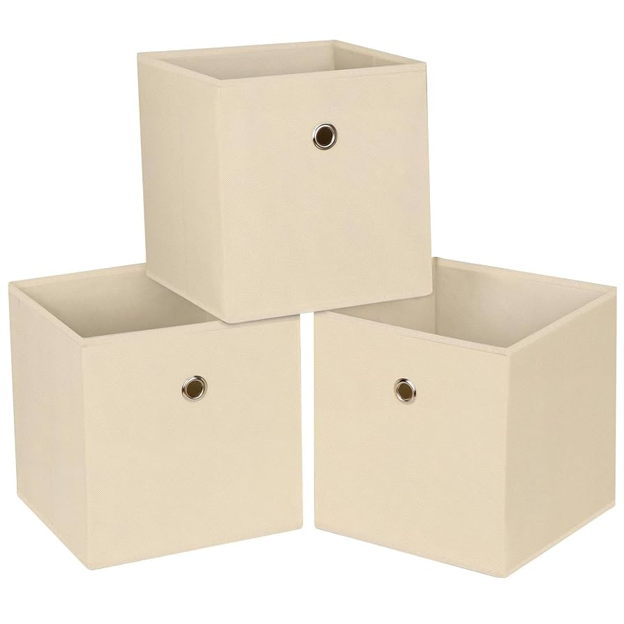 Foldable Storage Cubes Bins ,11 Inch Cloth Storage Cube Fabric Storage Box Cubes Organizer Basket... | Amazon (US)