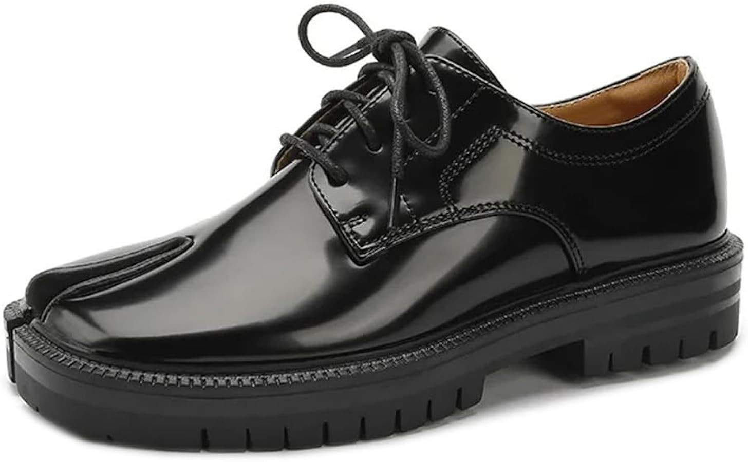 Kluolandi Split Toe Loafers for Women Tabi Shoes Platform Chunky Heel Loafers Lace Up Business Ca... | Amazon (US)