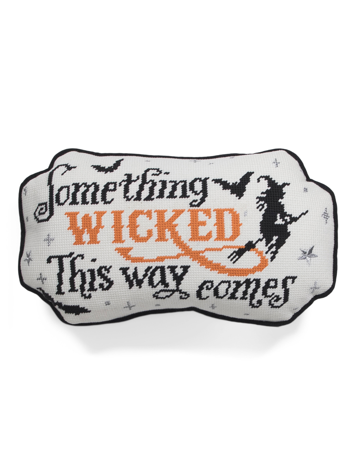9x15 Something Wicked Shaped Needlepoint Pillow | TJ Maxx