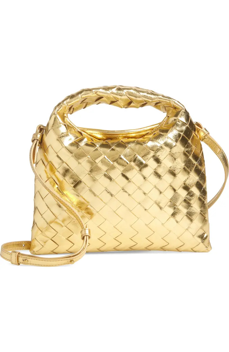 Bottega Veneta Mini Hop Mirror Intrecciato Leather Hobo Bag | Nordstrom | Nordstrom