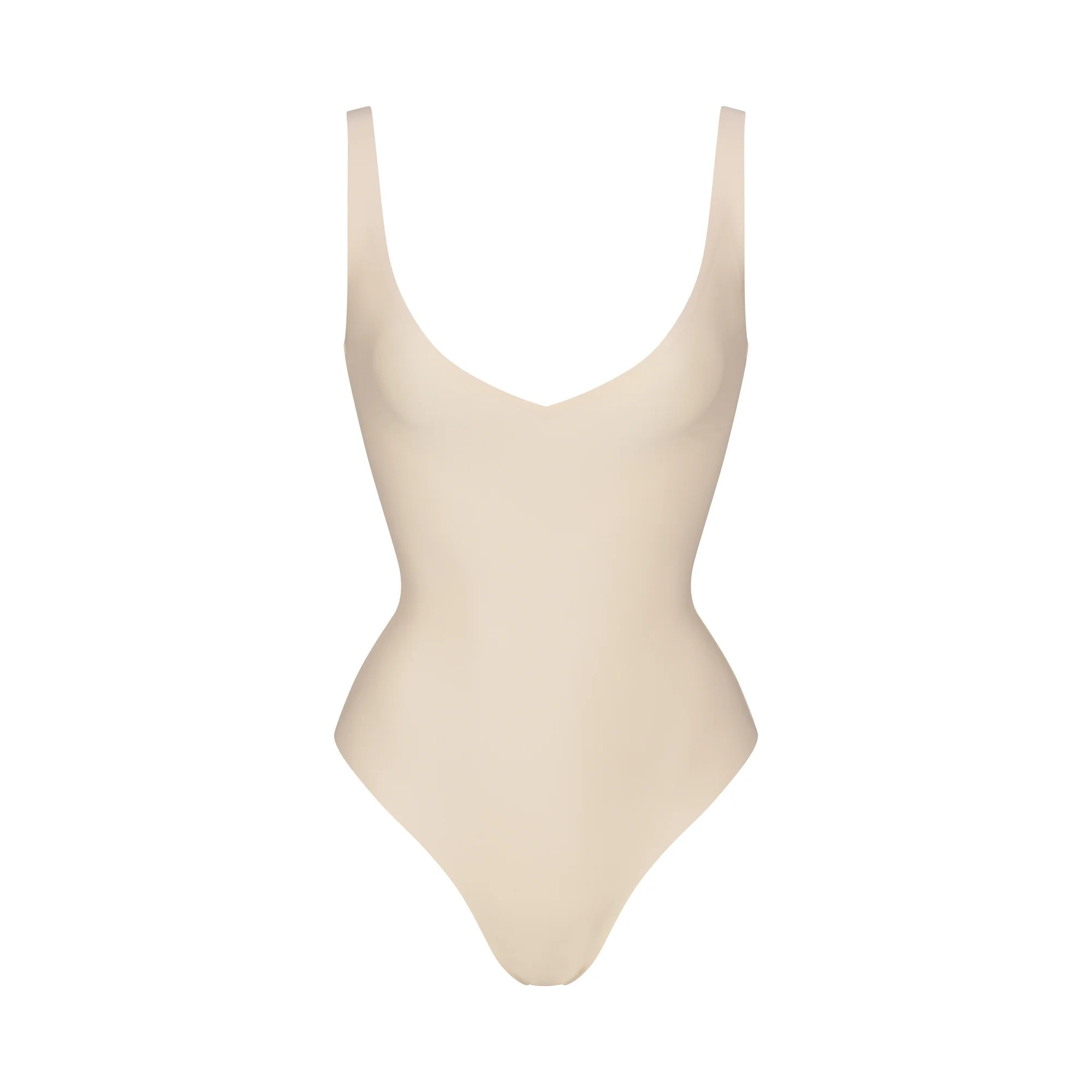 SKIMS Unlined Plunge Thong Bodysuit | Light Neutral | XL | SKIMS Body | SKIMS (US)