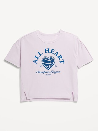 CloudMotion Cropped Graphic Performance T-Shirt for Girls | Old Navy (US)