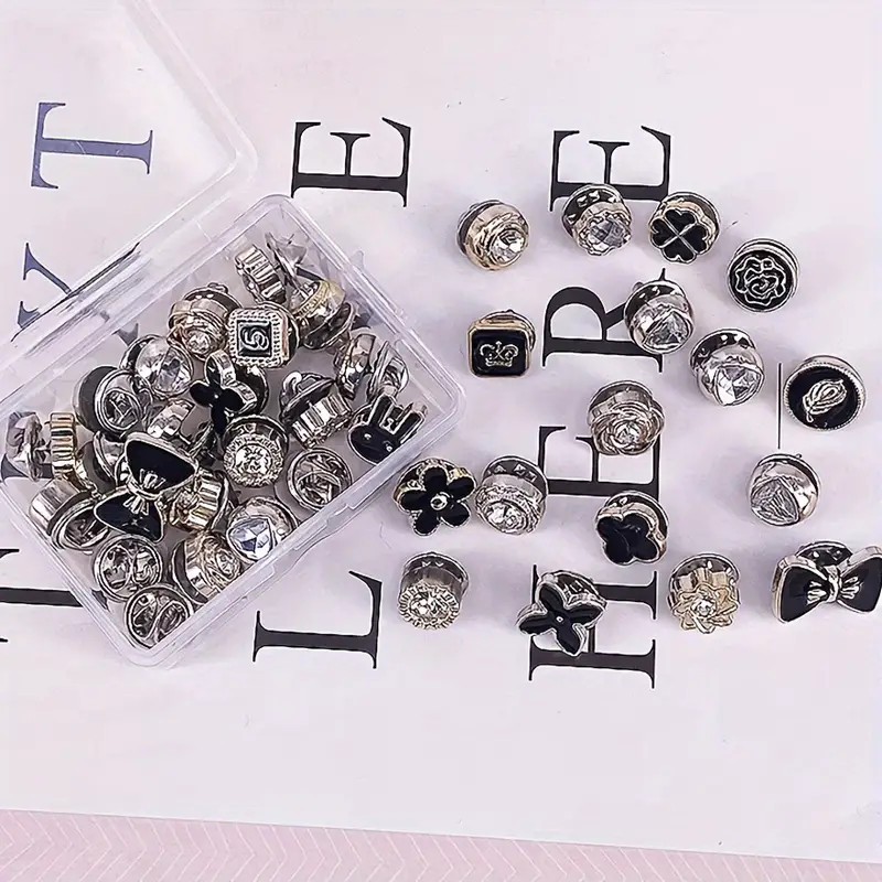 40/60pcs Plastic Rhinestone Alloy Brooches Pins For Women - Sweater, Shawl, Dress, Hat, Scarf, Ba... | Temu Affiliate Program