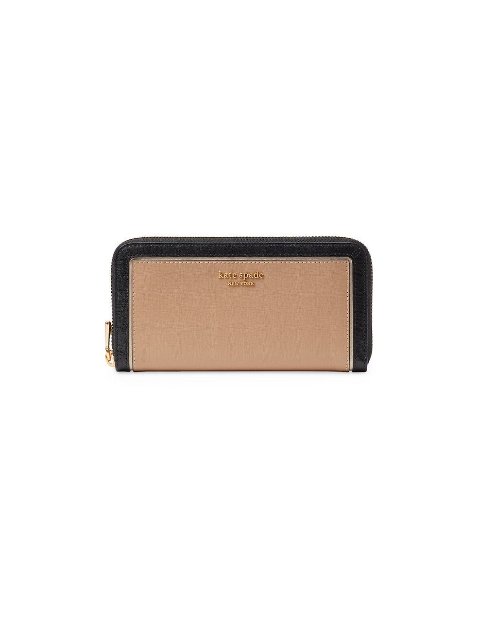 Morgan Colorblocked Saffiano Leather Zip Around Continental Wallet | Saks Fifth Avenue