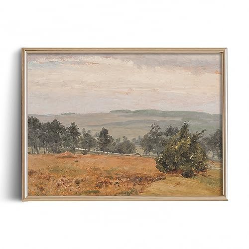 Rustic Farmhouse Wall Art Decor - Autumn Forest Birch Fall Meadow - 11x14" - Boho Art Deco Landsc... | Amazon (US)