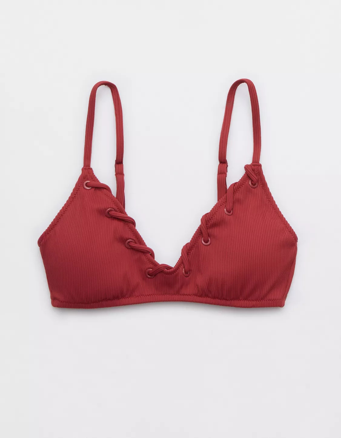 Aerie Ribbed Voop Bikini Top | American Eagle Outfitters (US & CA)