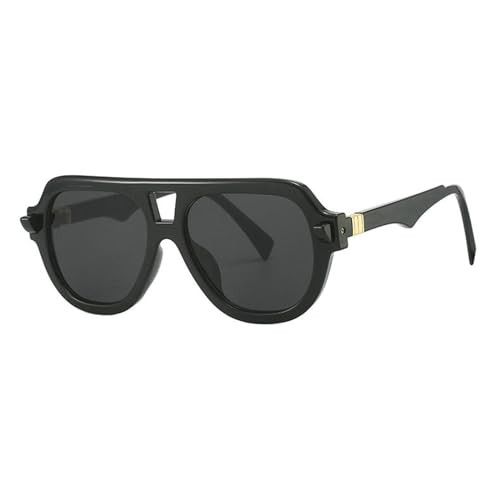 Amazon.com: willochra Retro Double Bridges Pilot Men Rivets Sunglasses Fashion Clear Gradient Sha... | Amazon (US)