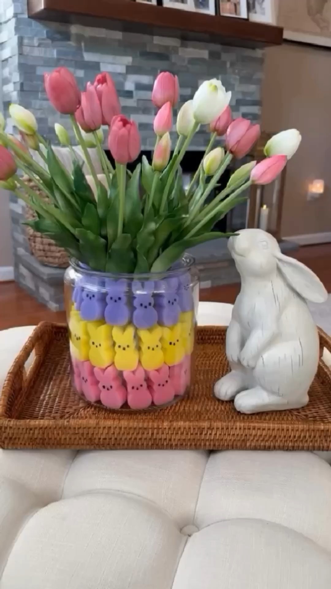 Easter/Spring Decor Look 🌷🐰 Using sponge peeps and faux tulips 🤗

#LTKHome #LTKSeasonal #LTKSaleAlert