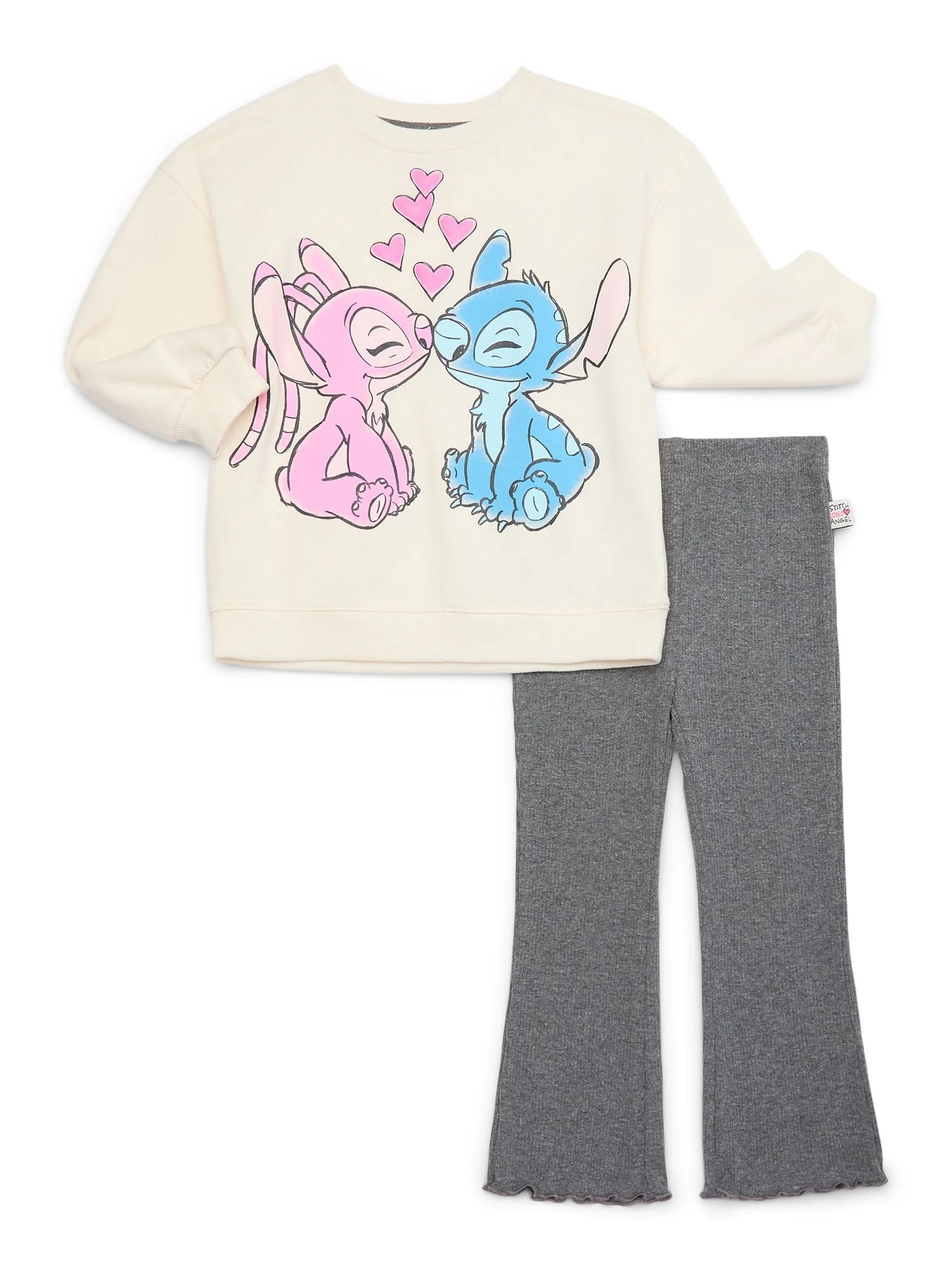 Stitch Toddler Girl Graphic Sweatshirt and Leggings Set, 2-Piece, Sizes 12M-5T | Walmart (US)