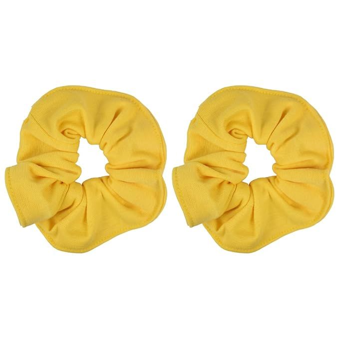 Set of 2 Large Solid Scrunchies - Yellow | Amazon (US)