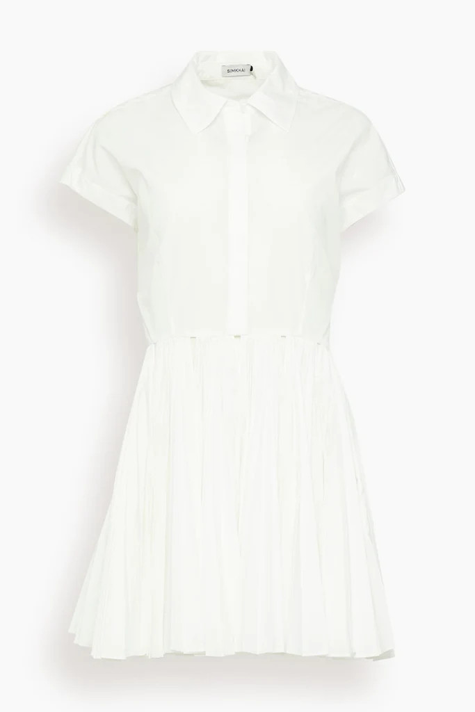 Selin Mini Dress in White | Hampden Clothing