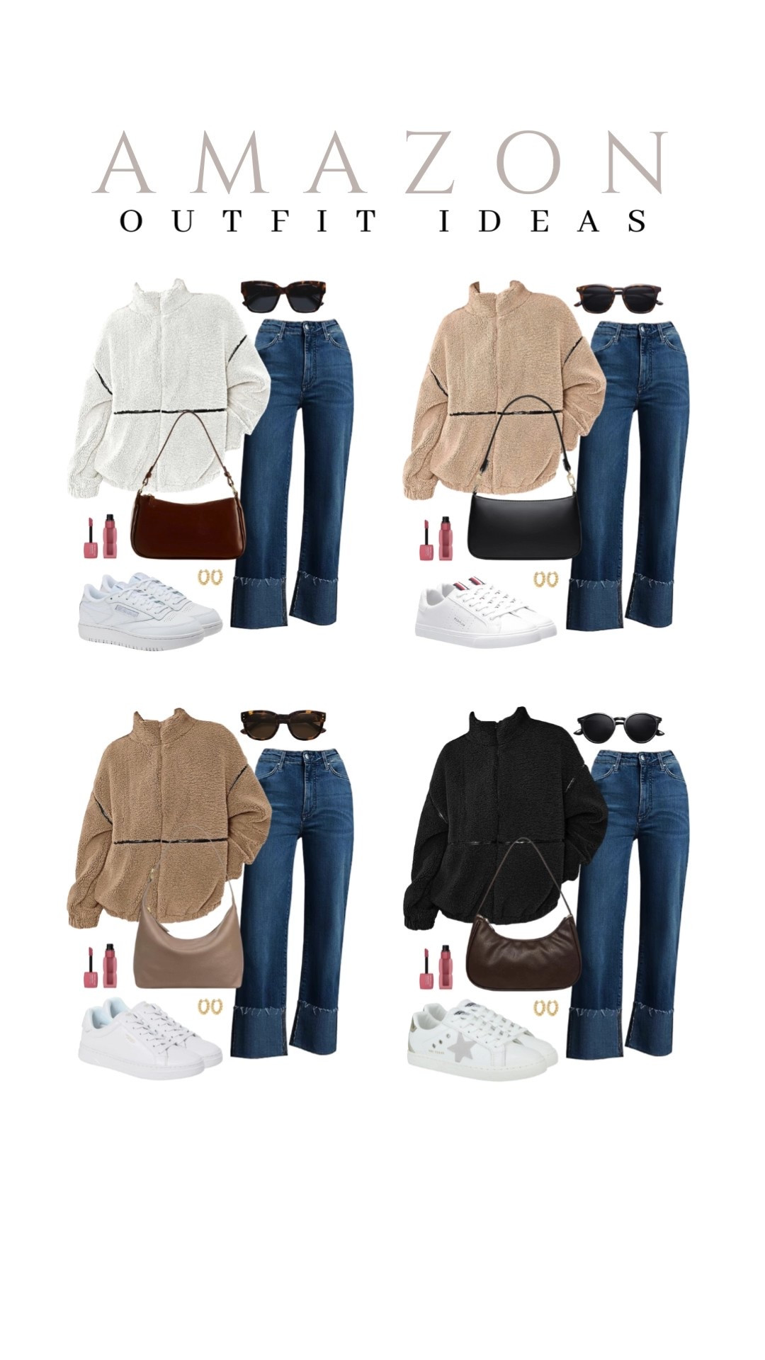 These trendy jackets and jeans make a casual yet stylish outfit!
sherpa jacket, fleece oversized sweater, cute shoulder bag, straight leg jeans, outfit idea, viral style, casual outfit idea, running errands, fall style, comfy shoes, trendy look, capsule wardrobe, amazon finds, affordable style, fall outfit idea

#LTKFindsUnder50 #LTKU #LTKSeasonal