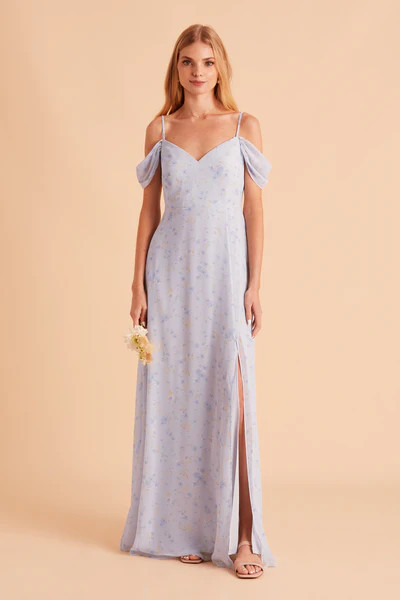 Devin Convertible Dress - Dusty Blue Floret | Birdy Grey