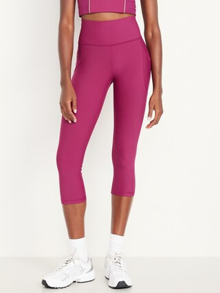 High-Waisted PowerSoft Crop Pocket Leggings | Old Navy | Old Navy (US)
