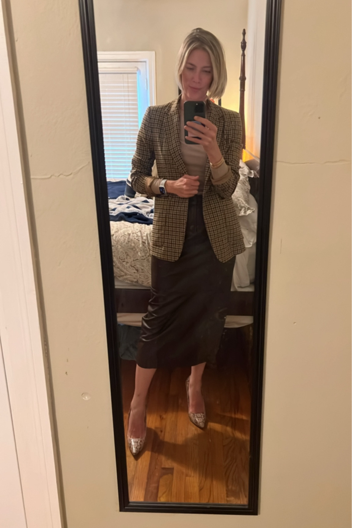 How to wear leather to work and make it fashionable! Leather skirt and blazer outfit for the office. Women’s workwear. 

Casual Friday style. Work style from Rent the Runway. Exact items linked. Also items from the 2024 Nordstrom sale linked to buy  

#LTKxNSale #LTKStyleTip #LTKFindsUnder50