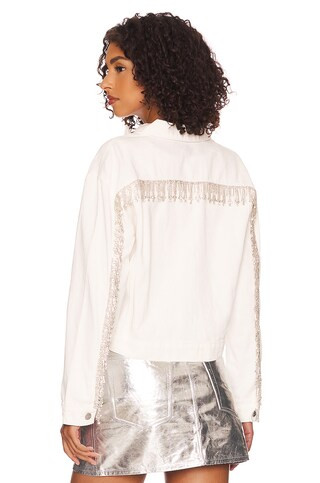 superdown Raya Rhinestone Fringe Jacket in White from Revolve.com | Revolve Clothing (Global)
