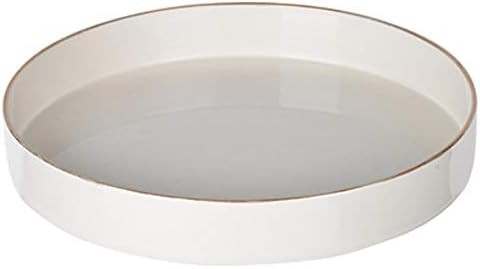Benjara, White Benzara BM152860 Sturdy Wooden Round Tray | Amazon (US)