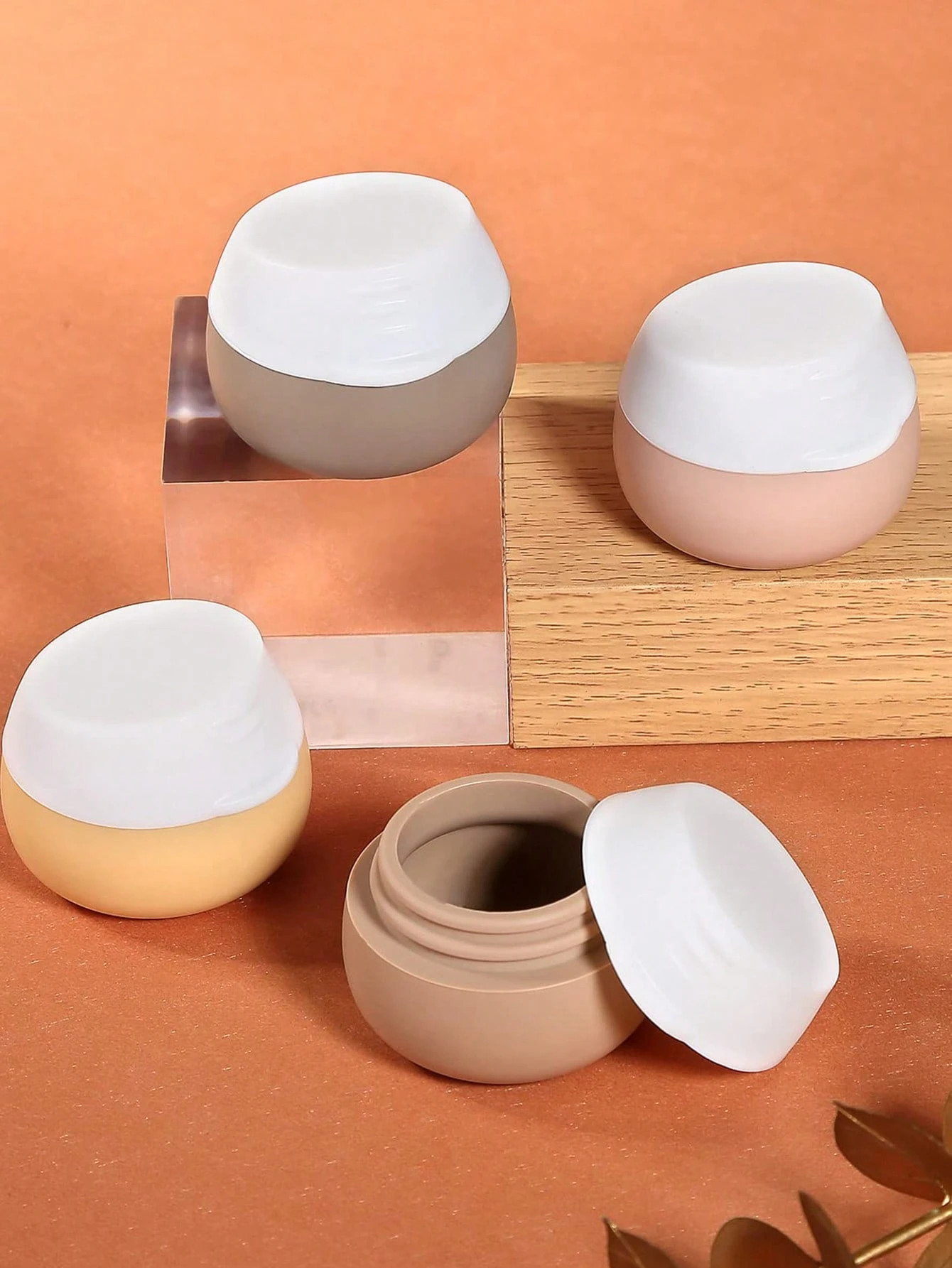 Travel Containers For Toiletries, Silicone Cosmetic Jar Travel Accessories With Lid | SHEIN