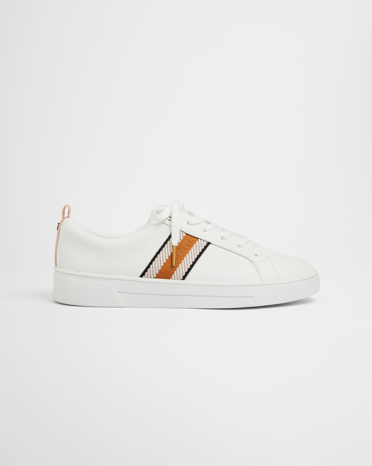 Leather Metallic Detail Webbing Trainers | Ted Baker (US)